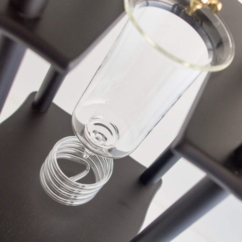 25 Cup Cold Drip Maker Straight Black Wood Frame