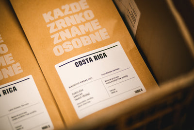 Labels for the packaging of our coffees