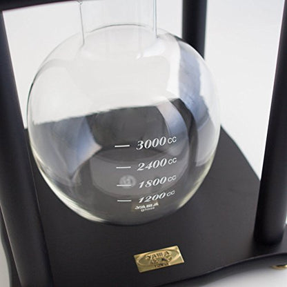 25 Cup Cold Drip Maker Straight Black Wood Frame