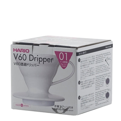 Hario Coffee Dripper V60 ceramic white