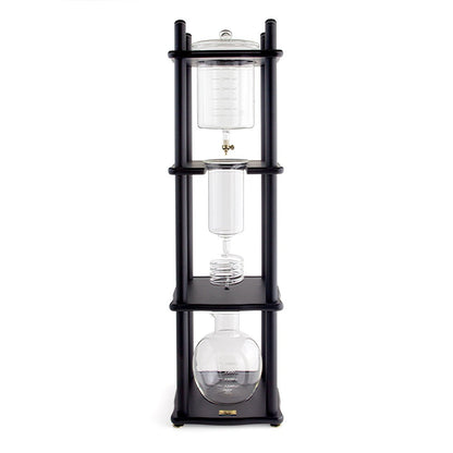 25 Cup Cold Drip Maker Straight Black Wood Frame