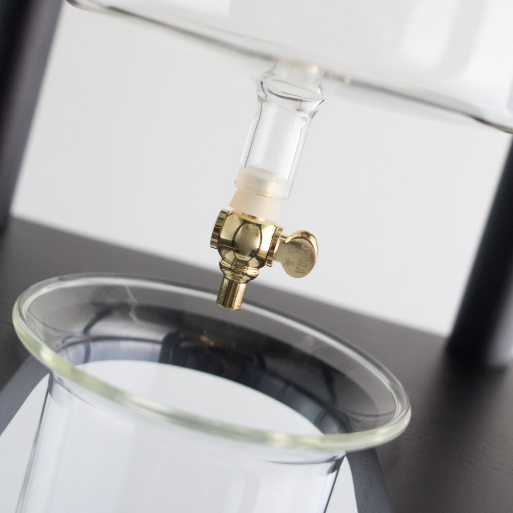 25 Cup Cold Drip Maker Straight Black Wood Frame