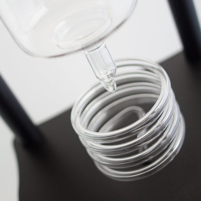 25 Cup Cold Drip Maker Straight Black Wood Frame