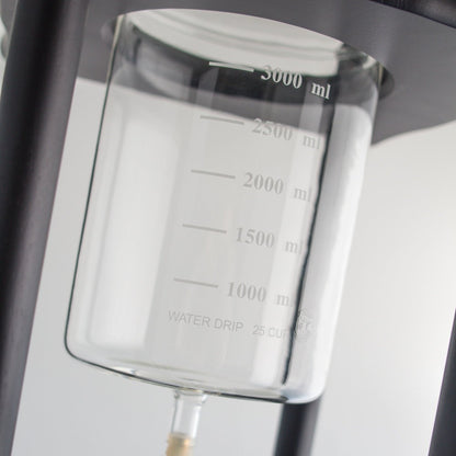 25 Cup Cold Drip Maker Straight Black Wood Frame